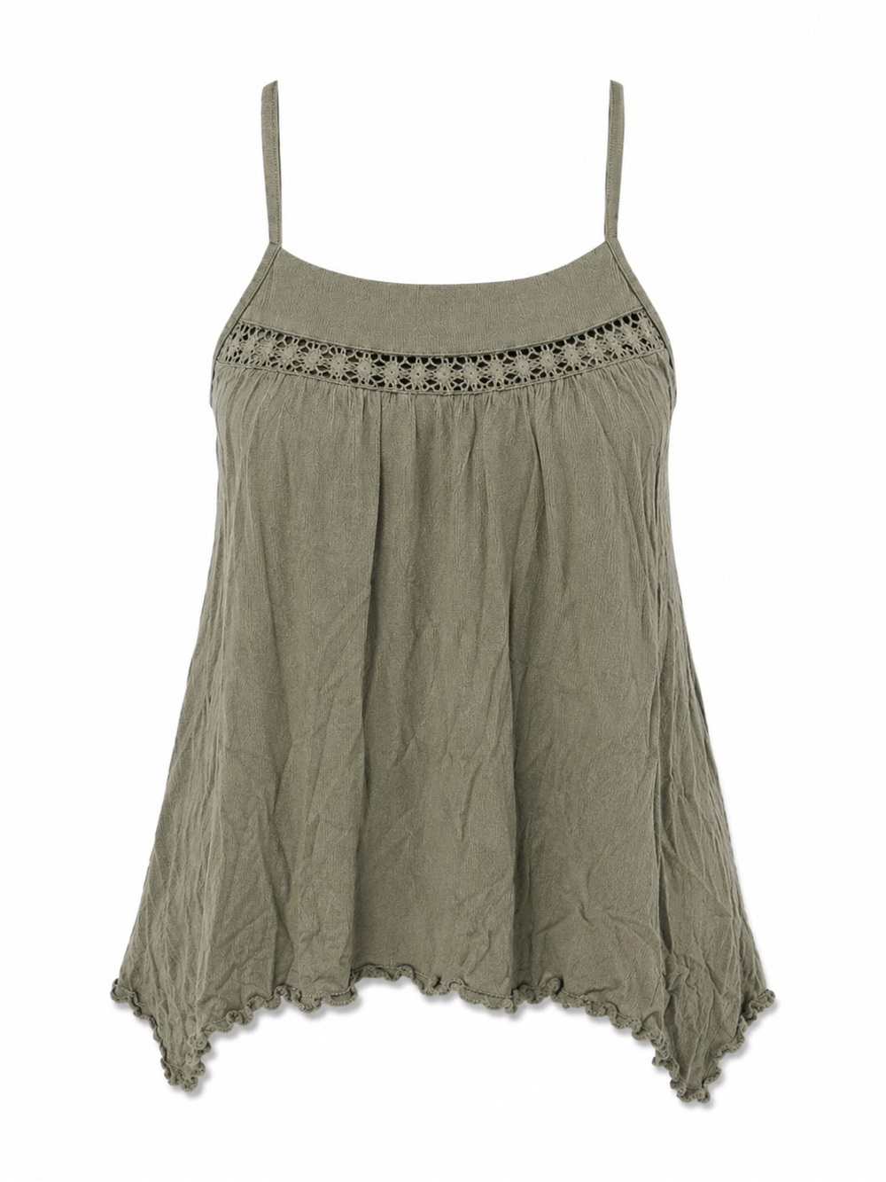 Charlotte Russe Olive Green Halter Tank Top